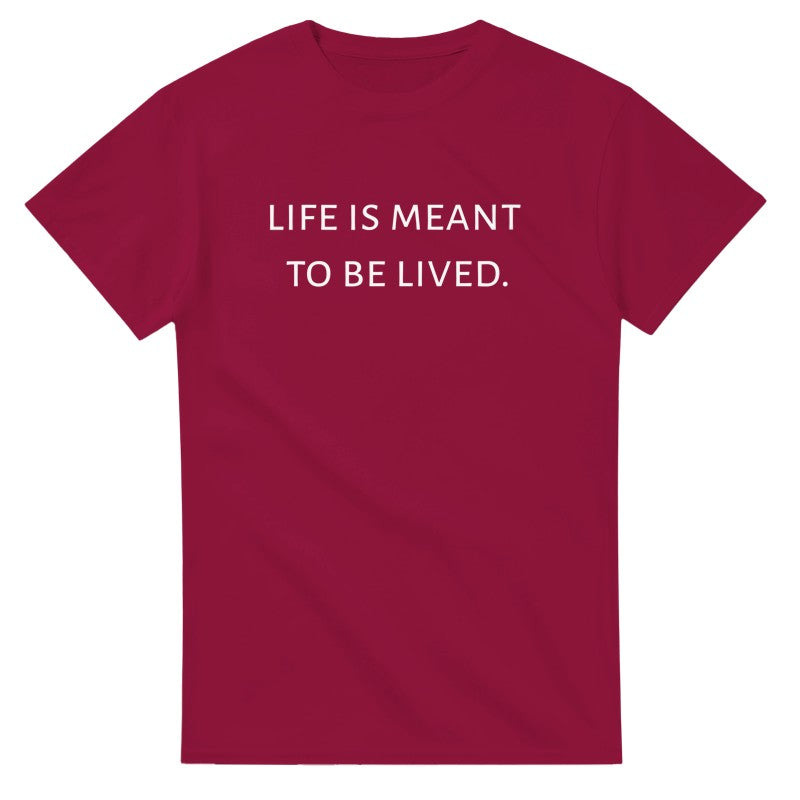Maroon t-shirt with text 'Add your image here' on a white background