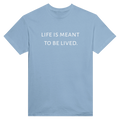 Light blue t-shirt with 'PACIFIC RIDGE' text on a white background